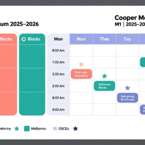 Cooper Medical School M1 Schedule 2025-2026