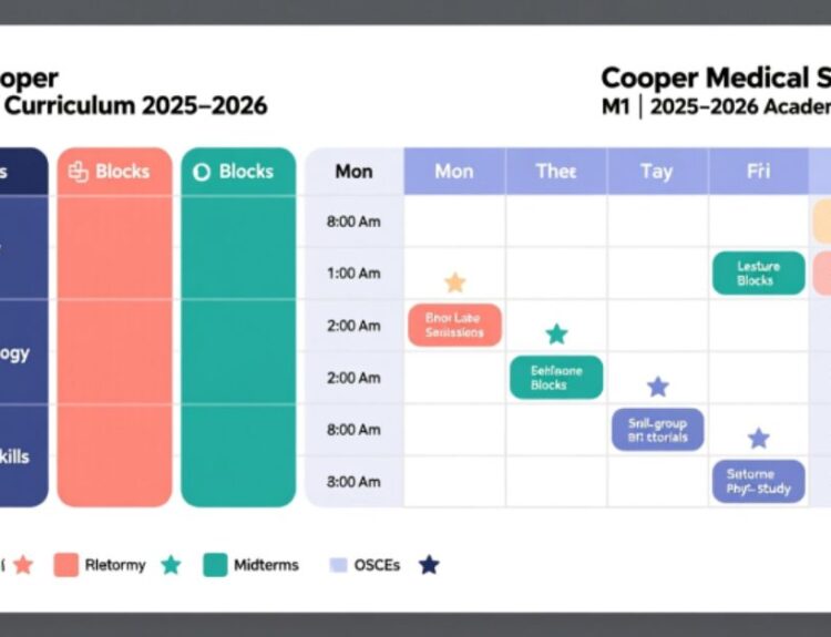 Cooper Medical School M1 Schedule 2025-2026