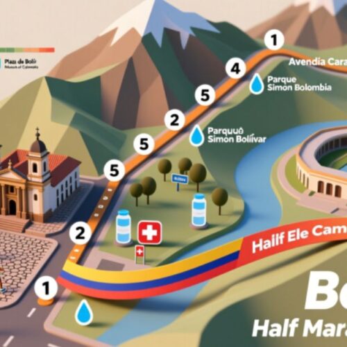 Bogotá Half Marathon 2025 Course Map