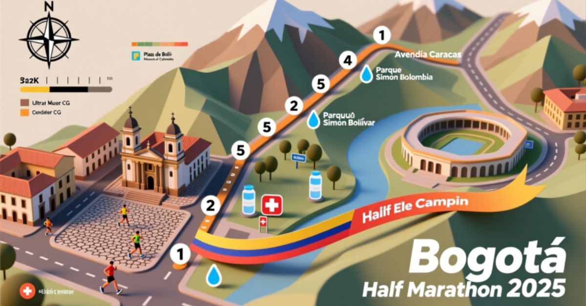 Bogotá Half Marathon 2025 Course Map