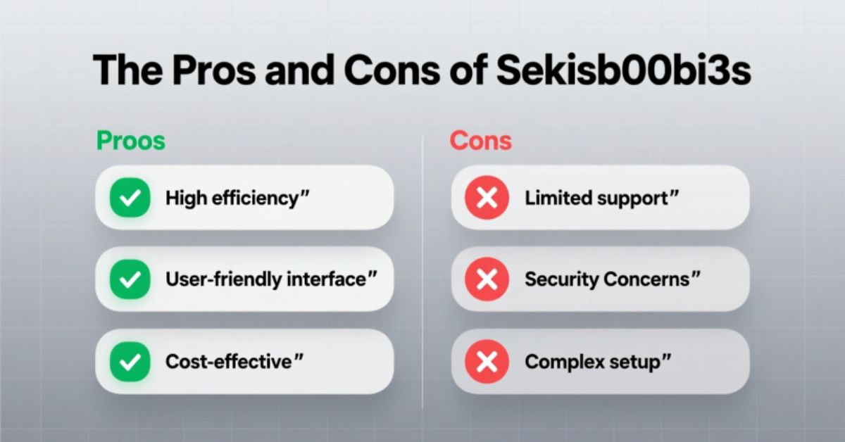 The Pros and Cons of Sekisb00bi3s